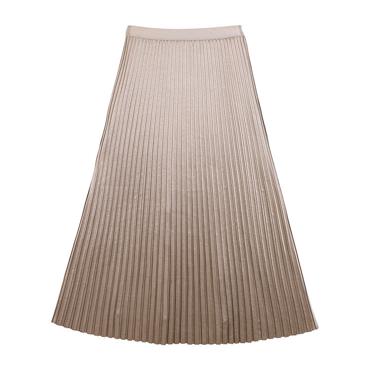 Sway Satin Pleated Midi Skirt