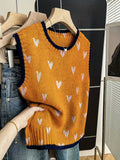 Hearth Knit Colour-Block Retro Vest