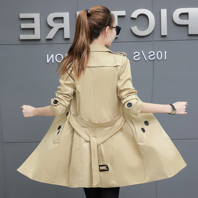 Lumen Slim Mid-Length Trench Coat