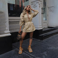 Lumen Mid-Length Drawstring Trench Coat