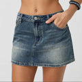 Sway Slim Washed Denim Skirt