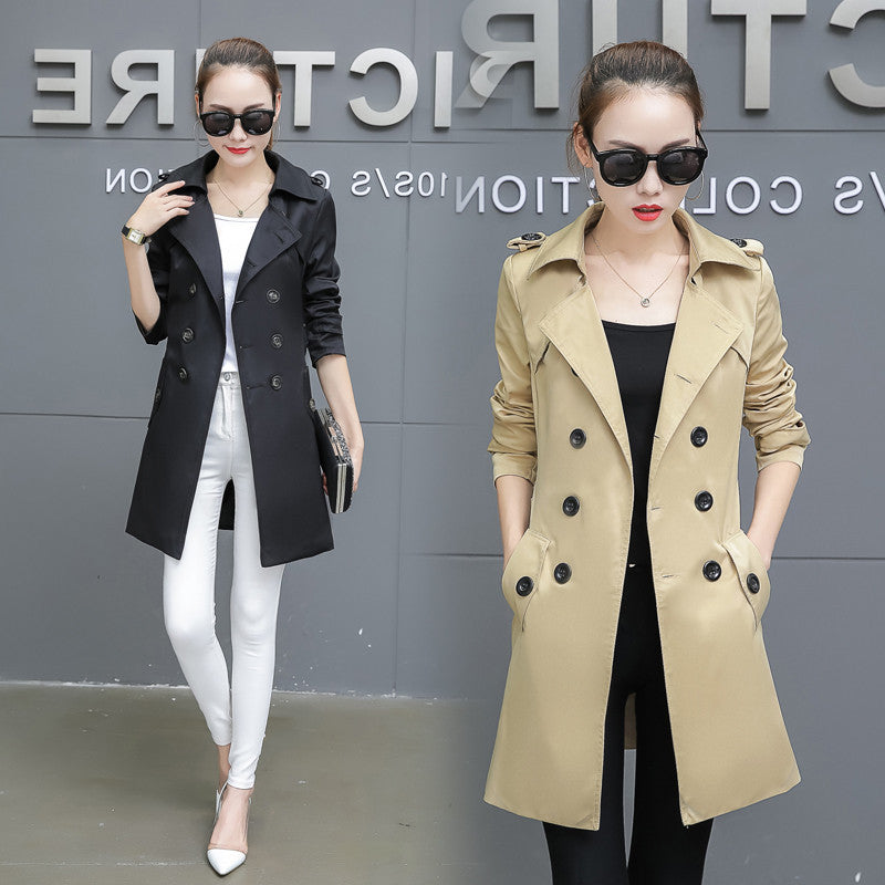 Lumen Slim Mid-Length Trench Coat