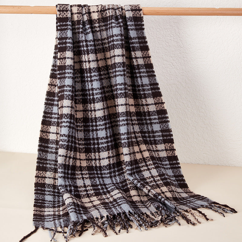 Ember Plaid Thick Scarf