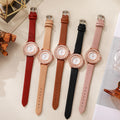Tempo Minimalist Round Rhinestone Watch