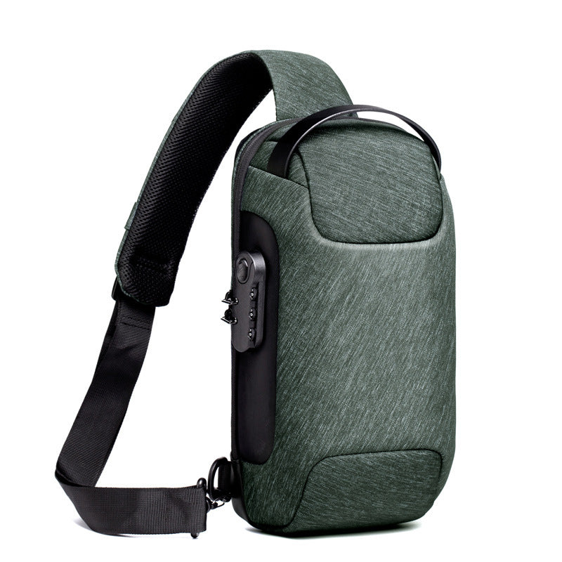 Men's sling bag in army green
