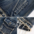 Indigo Denim Washed Cargo Pants