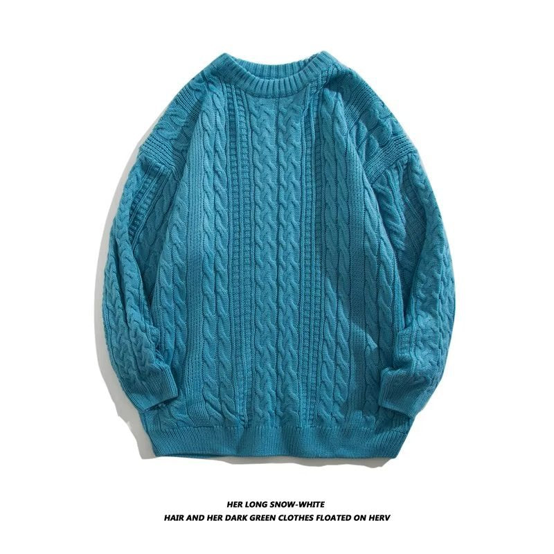 Atlas Men's Cable-Knit Retro Turtleneck Sweater