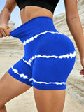 CoreFlex High-Waist Tie-Dye Yoga Shorts