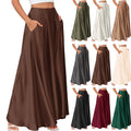 Sway Satin High-Waist Maxi Midi Skirt