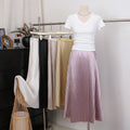 Sway Satin Pleated Midi Skirt