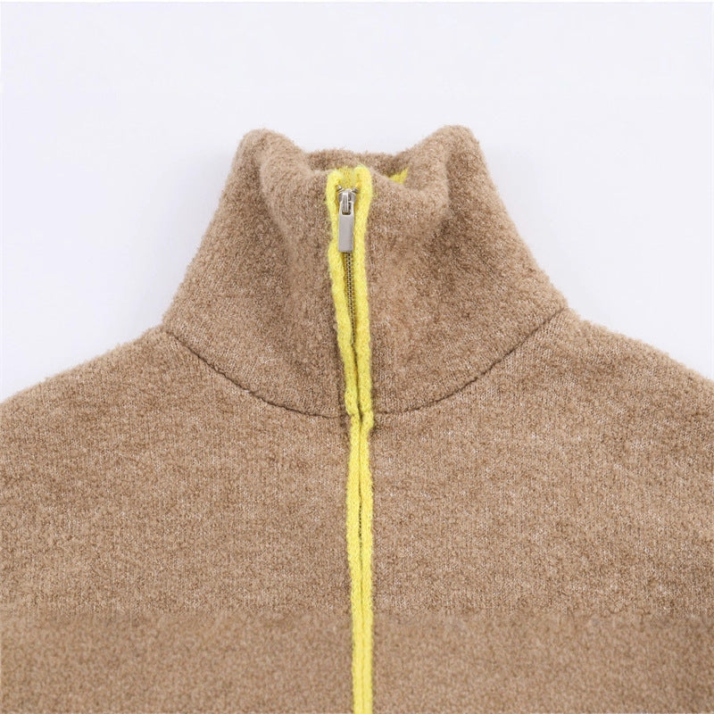District Men's Knit Contrast Bomber Jacket