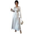 Nova High-Waist Long-Sleeve Maxi Dress