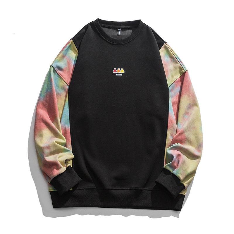 District Men's Crew-Neck Printed Gradient Hoodie