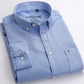 Metro Men's Cotton Long-Sleeve Solid Shirt
