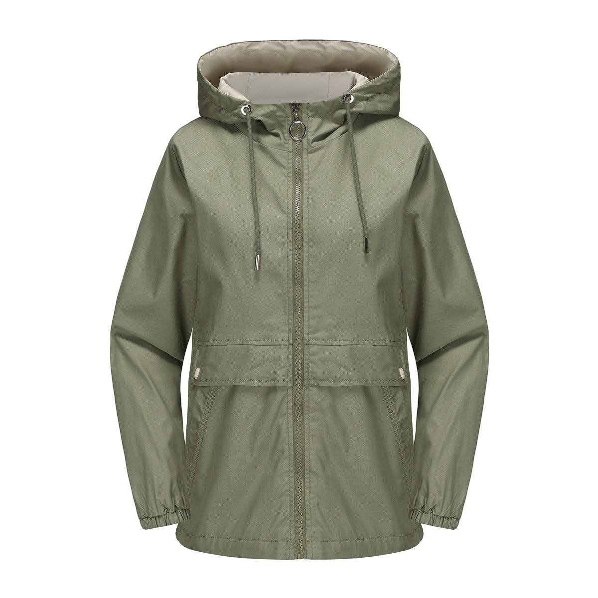 Lumen Hooded Solid Trench Coat