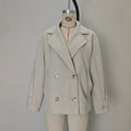 Lumen Short Double-Breasted Wool Coat