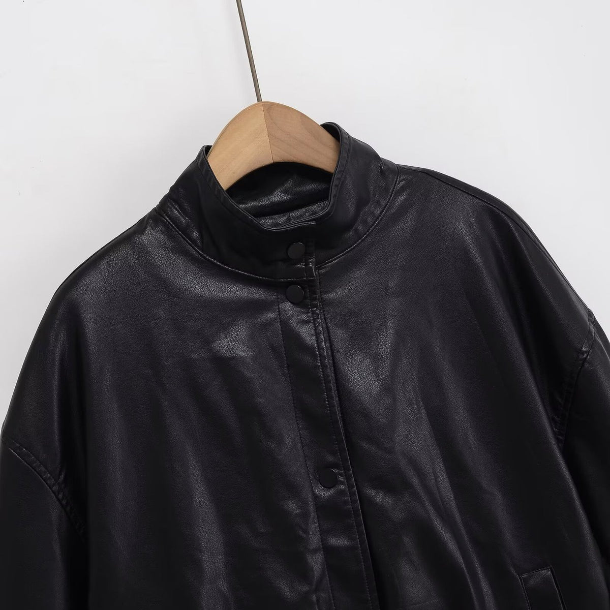 Halo Faux-Leather Pilot Jacket, view 3