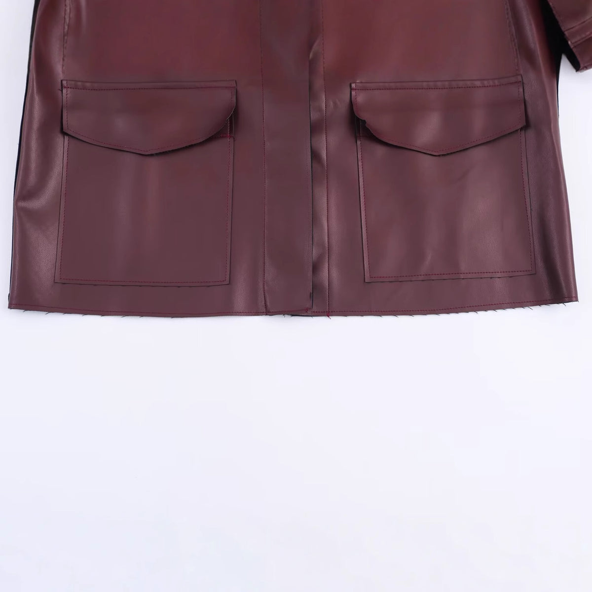 Halo Faux-Leather Short Jacket, view 4