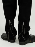 Indigo Relaxed Straight Zip Jeans