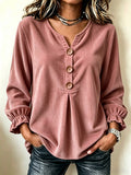 Aurelia Corduroy Long-Sleeve Blouse