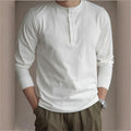 Metro Men's Cotton Slim Retro Henley Shirt