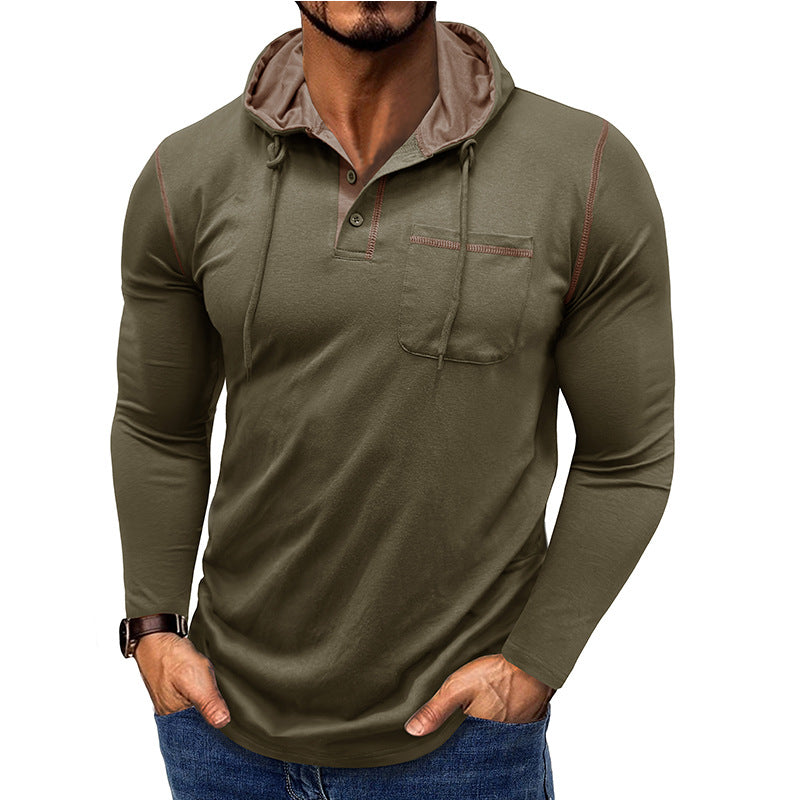 Metro Men's Long-Sleeve Hooded T-Shirt