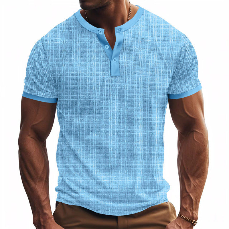 Metro Men's Breathable Henley Shirt
