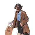 Halo Faux-Leather Leather Retro Jacket
