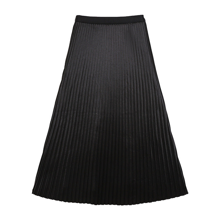 Sway Satin Pleated Midi Skirt