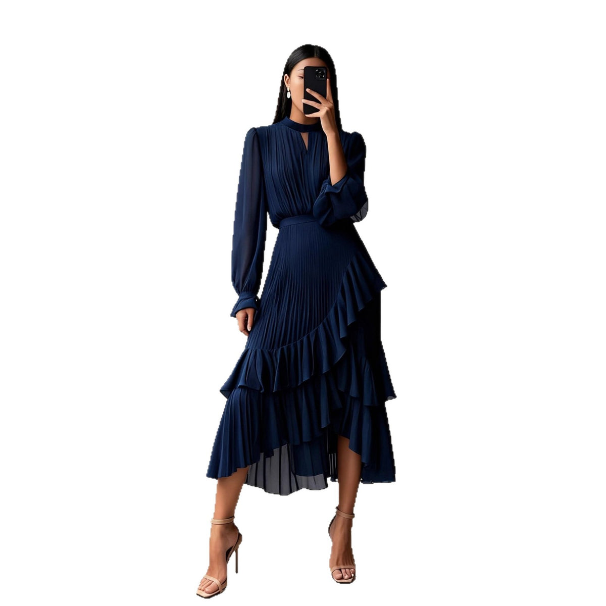 Nova Pleated Midi Dress