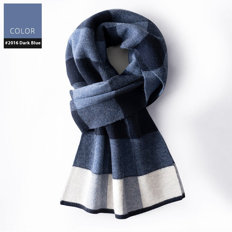 Ember Men's Wool Plaid Scarf