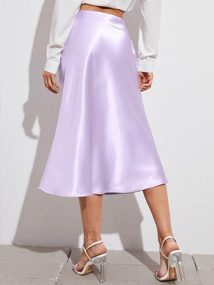 Sway Arden Satin High-Waist Midi Skirt