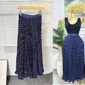 Sway Pleated Polka-Dot Skirt