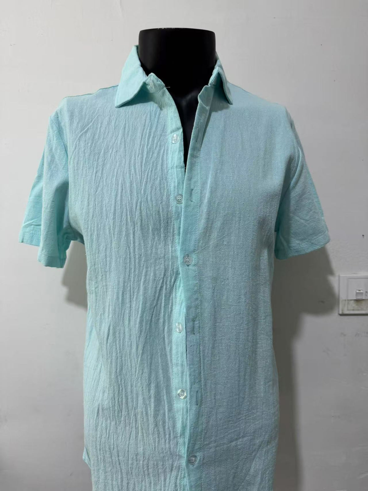 Metro Men's Short-Sleeve Breathable Linen Shirt