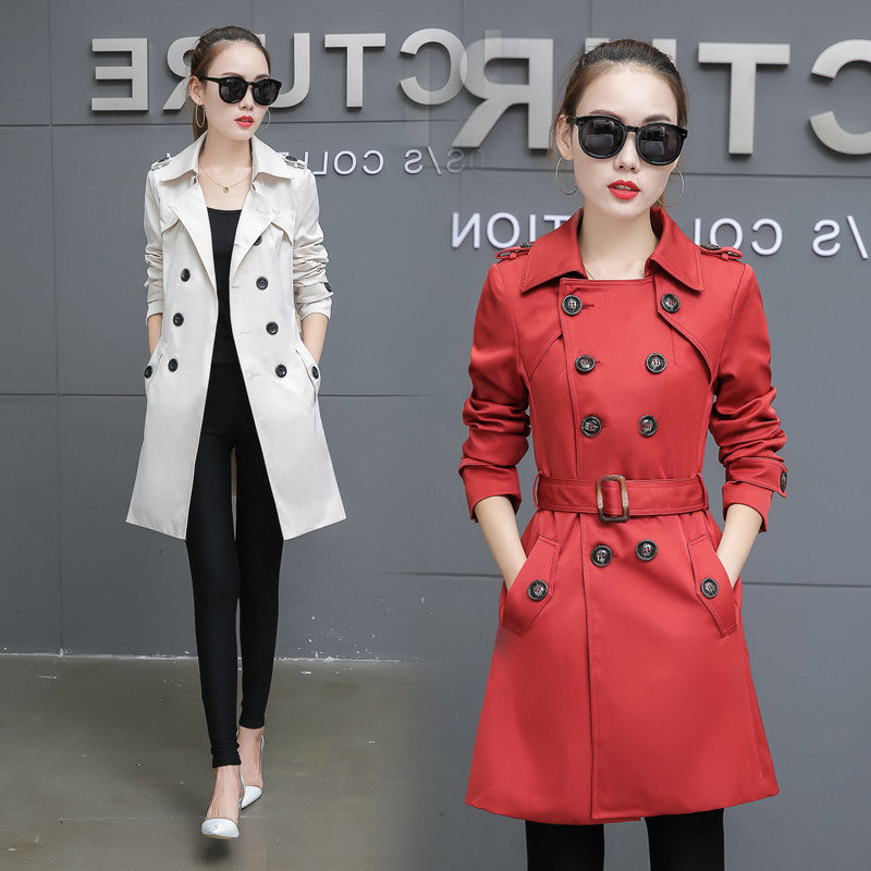 Lumen Slim Mid-Length Trench Coat