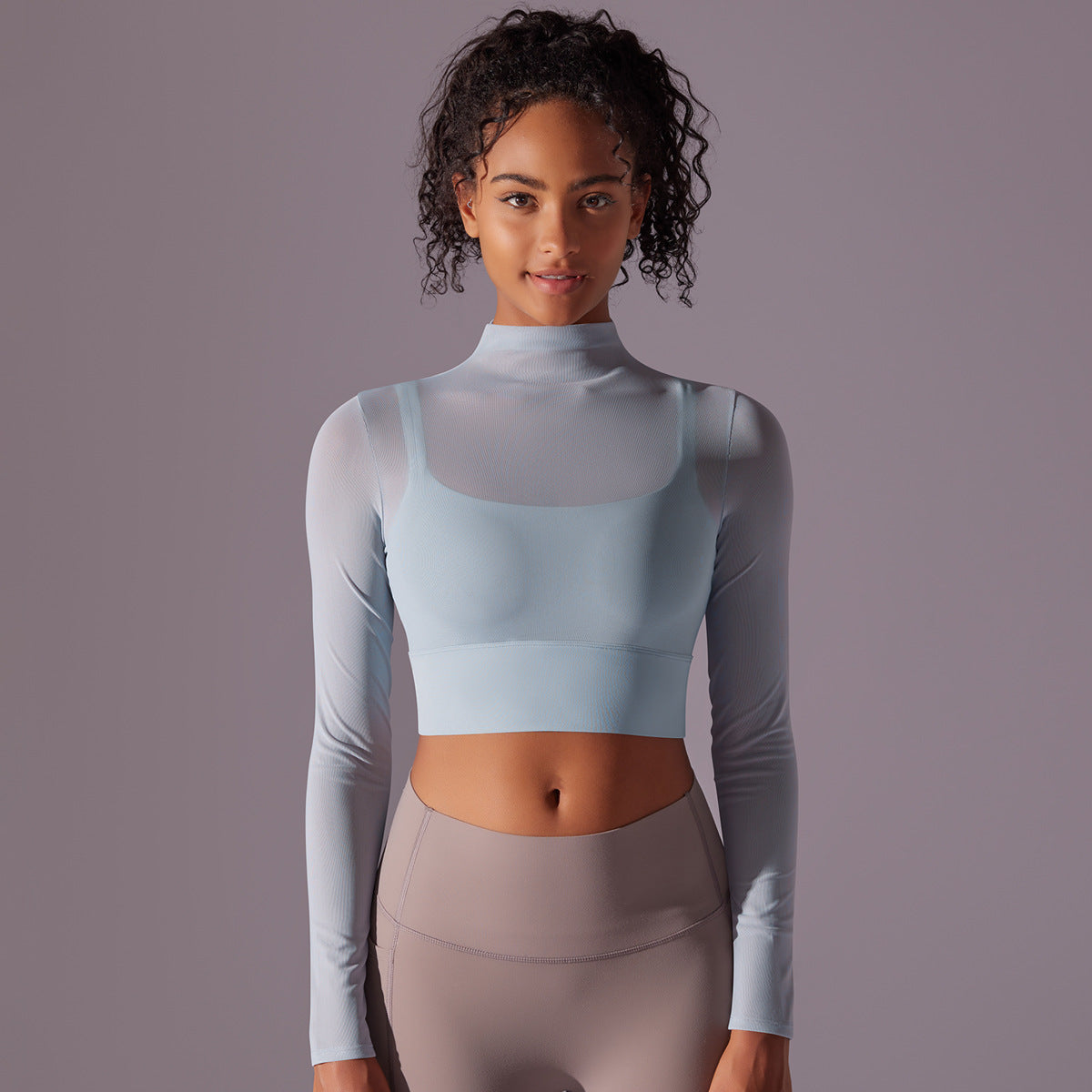 Pulse Mesh Quick-Dry Long-Sleeve Top