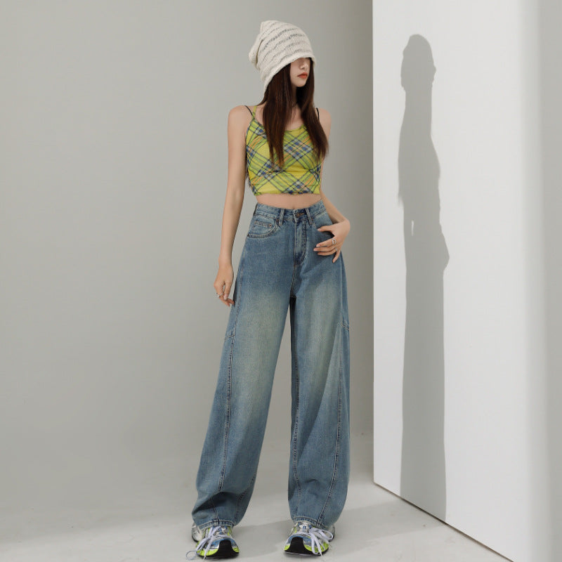 Indigo Bexley Relaxed Wide-Leg Jeans