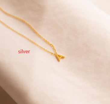 Lune Stainless Steel Letter-Print Necklace