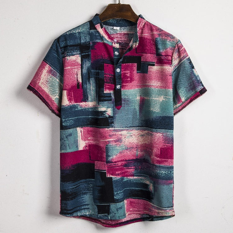 Metro Bexley Men's Short-Sleeve Linen Shirt