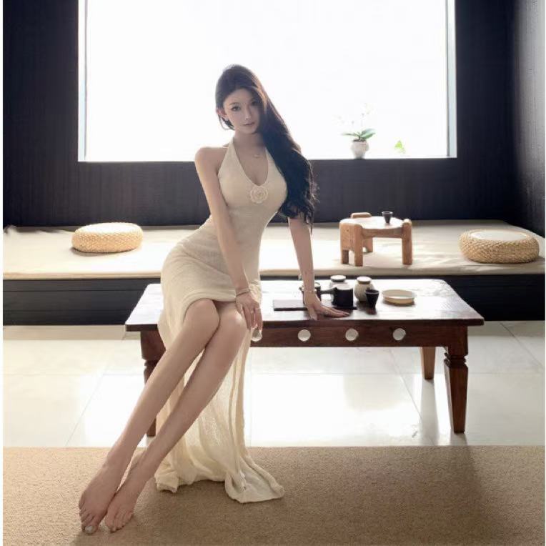 Nova Open-Back Knit Dress