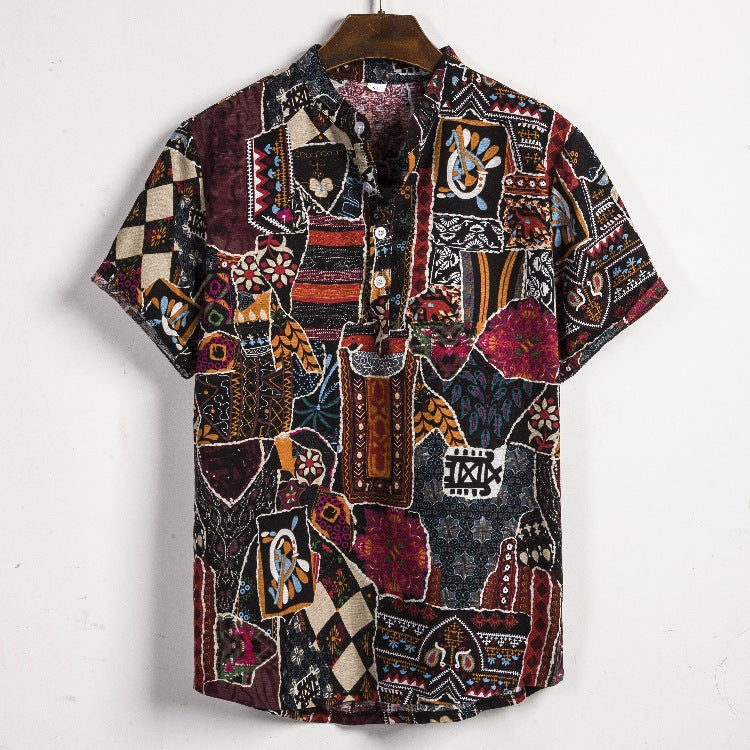 Metro Bexley Men's Short-Sleeve Linen Shirt