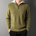 Atlas Men's Lapel Jacquard Sweater