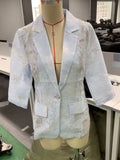 Aurelia Cropped Jacquard Blazer