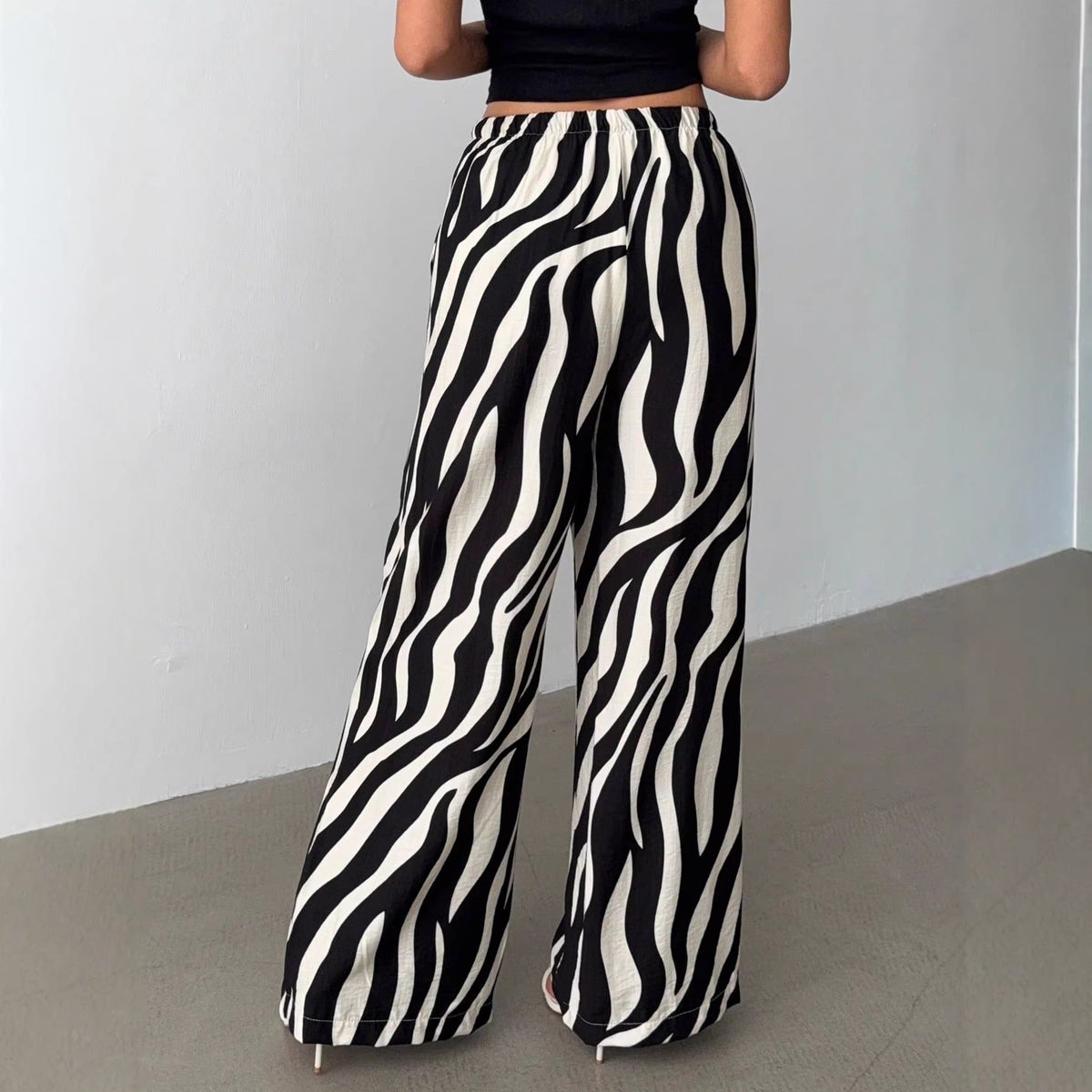 Flow Printed Wide-Leg Trousers