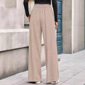 Flow Straight Solid Wide-Leg Trousers
