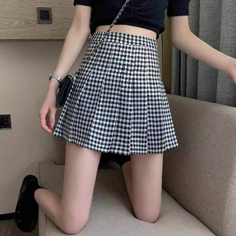 Sway Plaid Pleated Skirt