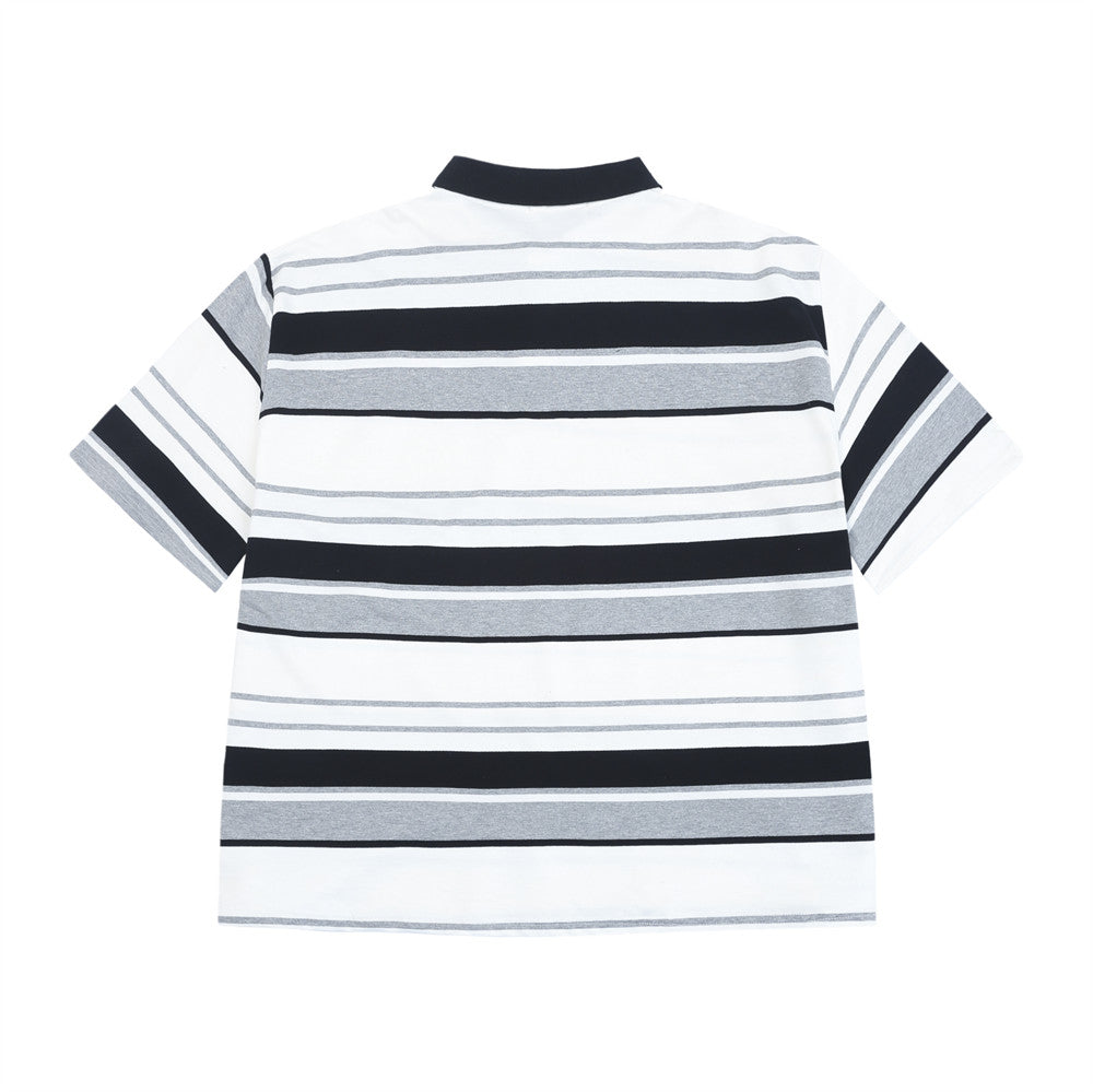 Metro Men's Striped Contrast Polo Shirt