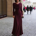 Nova Long-Sleeve Halter Maxi Dress