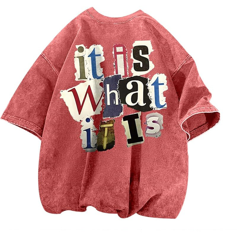 Archive Men's Oversized Letter-Print Printed T-Shirt