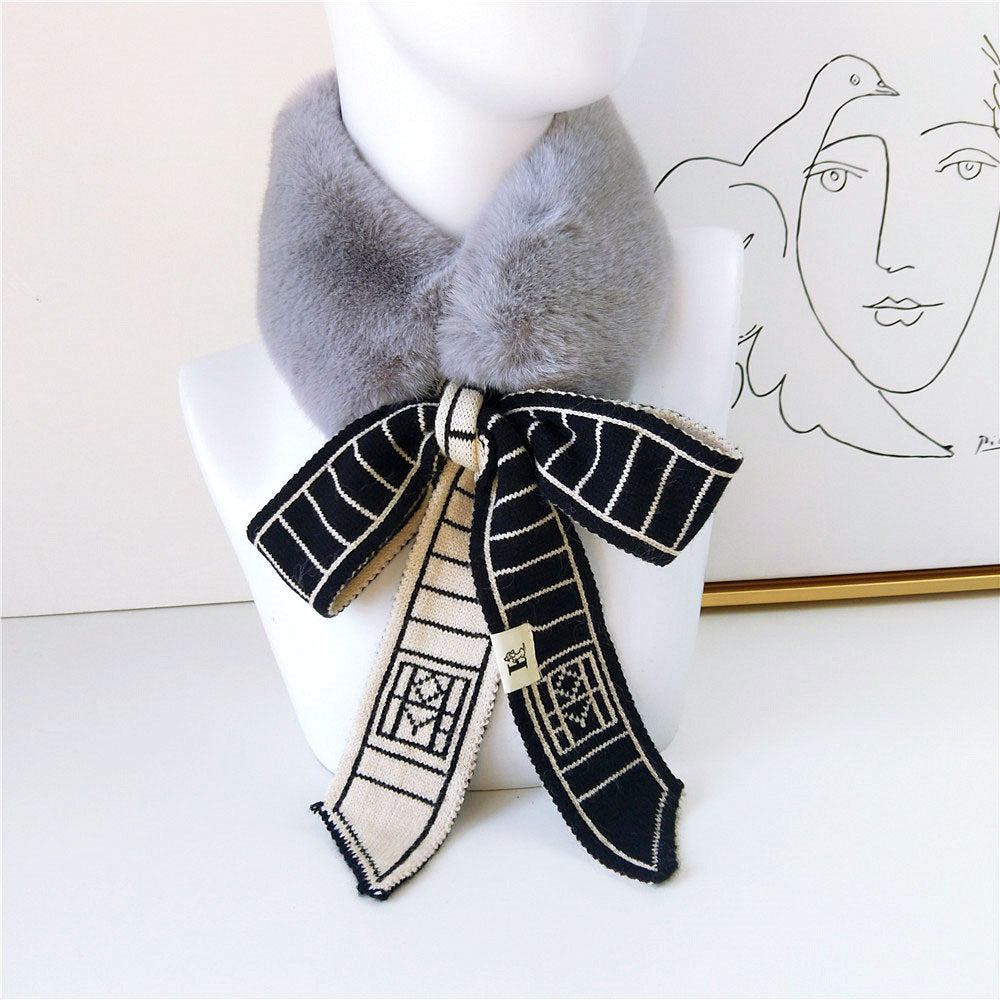 Ember Plush Houndstooth Scarf